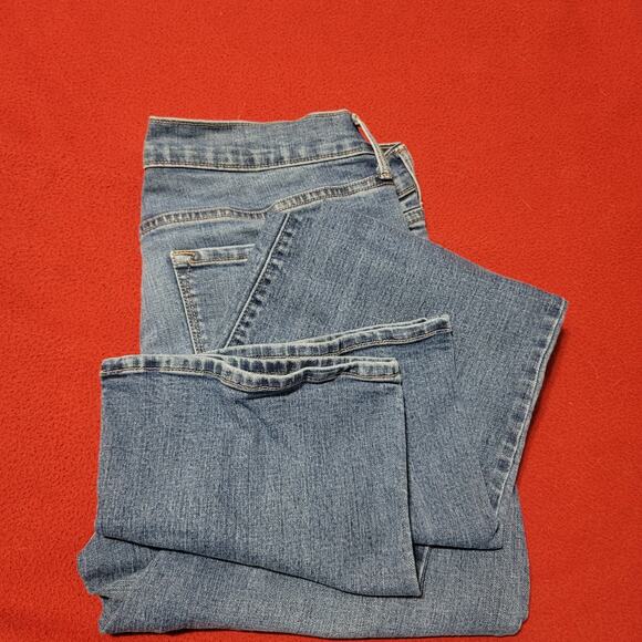 Old Navy Stone Washed Blue Mid Rise Denim Jeans 10 Lightweight Stretch Soft - Picture 1 of 7